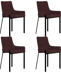 vidaXL Dining Chairs 4 pcs Wine Fabric