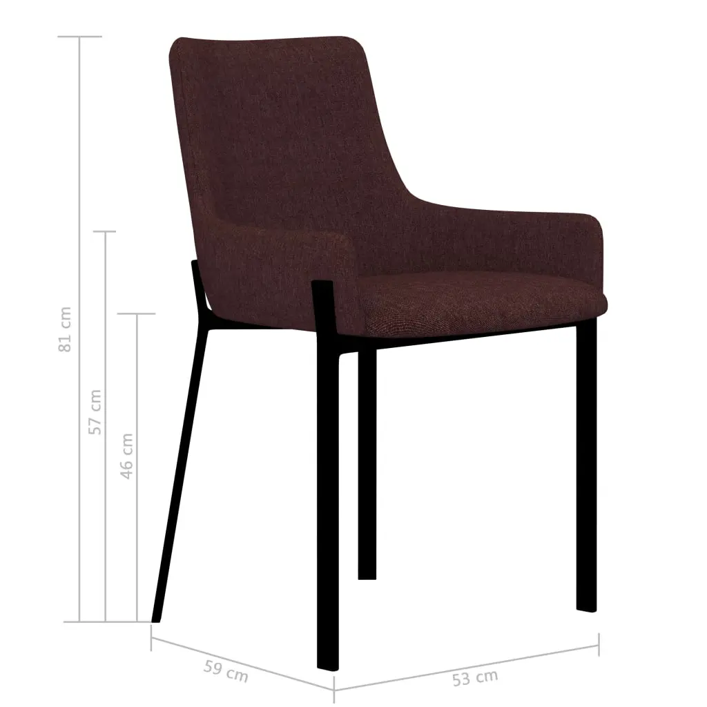 vidaXL Dining Chairs 4 pcs Wine Fabric
