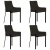 vidaXL Dining Chairs 4 pcs Taupe Fabric