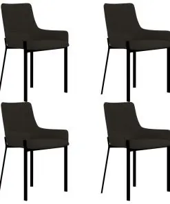 vidaXL Dining Chairs 4 pcs Taupe Fabric