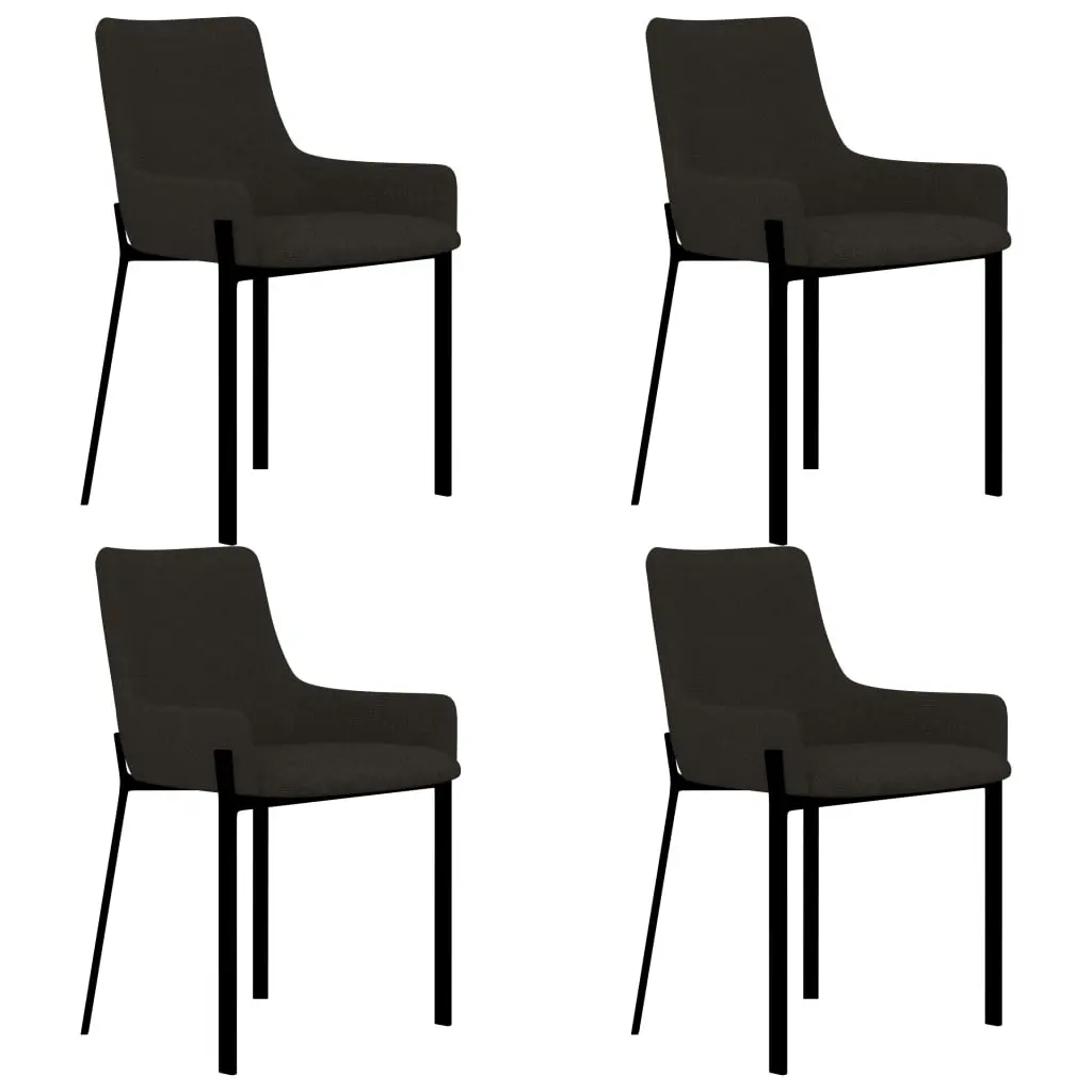 vidaXL Dining Chairs 4 pcs Taupe Fabric