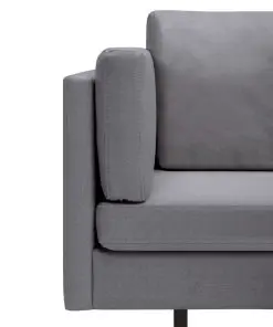 vidaXL Corner Sofa Light Grey Fabric