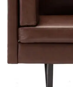 vidaXL Corner Sofa Faux Leather Brown