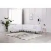 vidaXL Corner Sofa Faux Leather White
