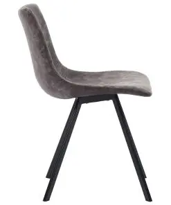 vidaXL 7 Piece Dining Set Brown Faux Leather