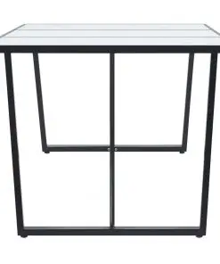 vidaXL 7 Piece Dining Set Black Faux Leather