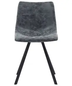 vidaXL 7 Piece Dining Set Black Faux Leather