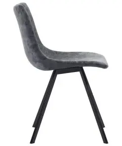 vidaXL 7 Piece Dining Set Black Faux Leather