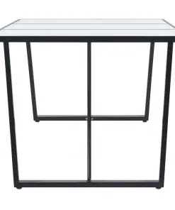 vidaXL 9 Piece Dining Set Black Faux Leather