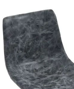 vidaXL 9 Piece Dining Set Black Faux Leather