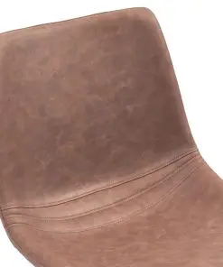 vidaXL 7 Piece Dining Set Medium Brown Faux Leather