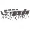 vidaXL 11 Piece Dining Set Brown Faux Leather vidaXL 11 Piece Dining Set Brown Faux Leather