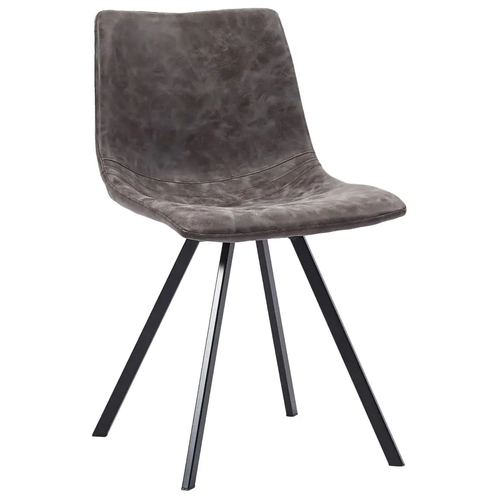 vidaXL 9 Piece Dining Set Brown Faux Leather