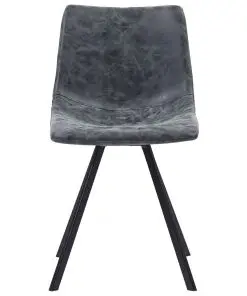 vidaXL 11 Piece Dining Set Black Faux Leather