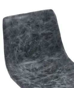 vidaXL 11 Piece Dining Set Black Faux Leather