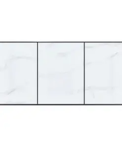 vidaXL 9 Piece Dining Set Black Faux Leather