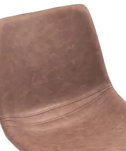 vidaXL 11 Piece Dining Set Medium Brown Faux Leather