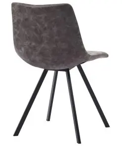 vidaXL 7 Piece Dining Set Brown Faux Leather