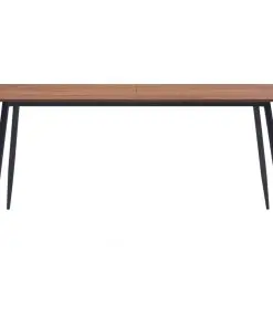 vidaXL 7 Piece Dining Set Medium Brown Faux Leather