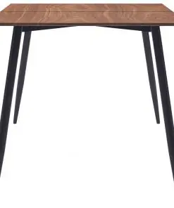 vidaXL 7 Piece Dining Set Cognac Faux Leather