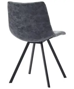 vidaXL 9 Piece Dining Set Black Faux Leather