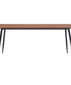 vidaXL 7 Piece Dining Set Medium Brown Faux Leather