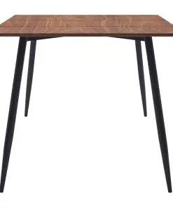 vidaXL 9 Piece Dining Set Medium Brown Faux Leather