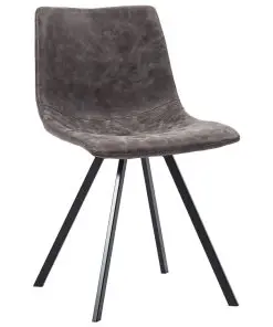 vidaXL 9 Piece Dining Set Brown Faux Leather