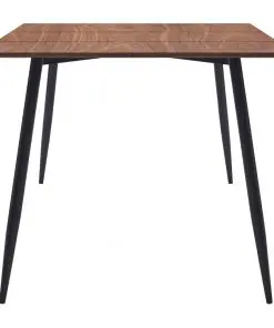 vidaXL 11 Piece Dining Set Medium Brown Faux Leather