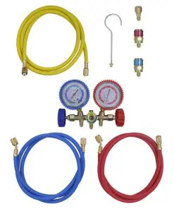 vidaXL Single Stage Vacuum Pump with 2-Way Manifold Gauge Set