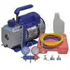 vidaXL Single Stage Vacuum Pump with 2-Way Manifold Gauge Set