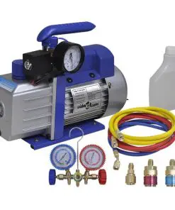 vidaXL Single Stage Vacuum Pump with 2-Way Manifold Gauge Set