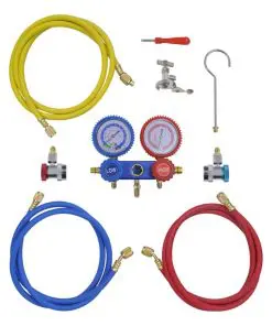 vidaXL Single Stage Vacuum Pump with 2-Way Manifold Gauge Set