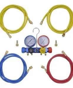 vidaXL Single Stage Vacuum Pump with 4-Way Manifold Gauge Set