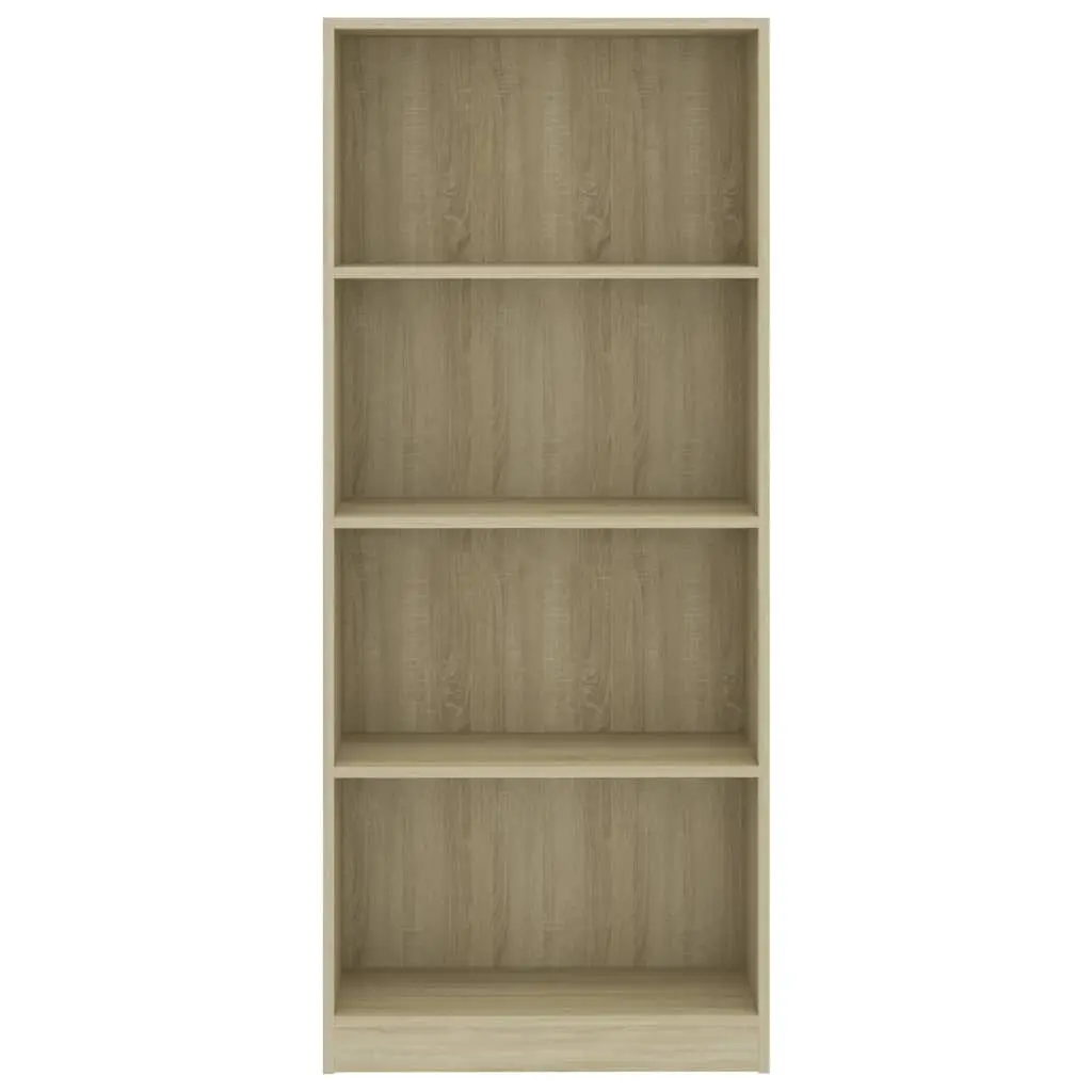vidaXL 4-Tier Book Cabinet Sonoma Oak 60x24x142 cm Chipboard