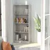 vidaXL 4-Tier Book Cabinet Concrete Grey 60x24x142 cm Chipboard vidaXL 4-Tier Book Cabinet Concrete Grey 60x24x142 cm Chipboard