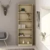 vidaXL 5-Tier Book Cabinet Sonoma Oak 60x24x175 cm Chipboard