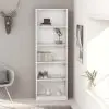 vidaXL 5-Tier Book Cabinet High Gloss White 60x24x175 cm Chipboard vidaXL 5-Tier Book Cabinet High Gloss White 60x24x175 cm Chipboard