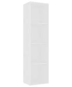 vidaXL Book Cabinet White 40x30x151.5 cm Chipboard