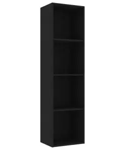 vidaXL Book Cabinet Black 40x30x151.5 cm Chipboard