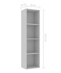 vidaXL Book Cabinet Grey 40x30x151.5 cm Chipboard