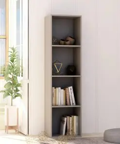 vidaXL Book Cabinet Grey 40x30x151.5 cm Chipboard
