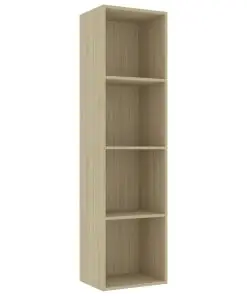 vidaXL Book Cabinet Sonoma Oak 40x30x151.5 cm Chipboard