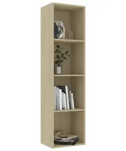vidaXL Book Cabinet Sonoma Oak 40x30x151.5 cm Chipboard