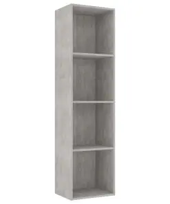 vidaXL Book Cabinet Concrete Grey 40x30x151.5 cm Chipboard