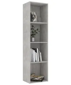 vidaXL Book Cabinet Concrete Grey 40x30x151.5 cm Chipboard