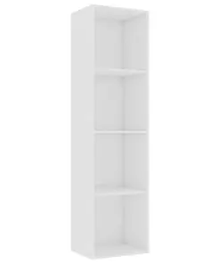 vidaXL Book Cabinet High Gloss White 40x30x151,5 cm Chipboard