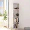 vidaXL Book Cabinet High Gloss White 40x30x151,5 cm Chipboard