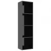 vidaXL Book Cabinet High Gloss Black 40x30x151,5 cm Chipboard