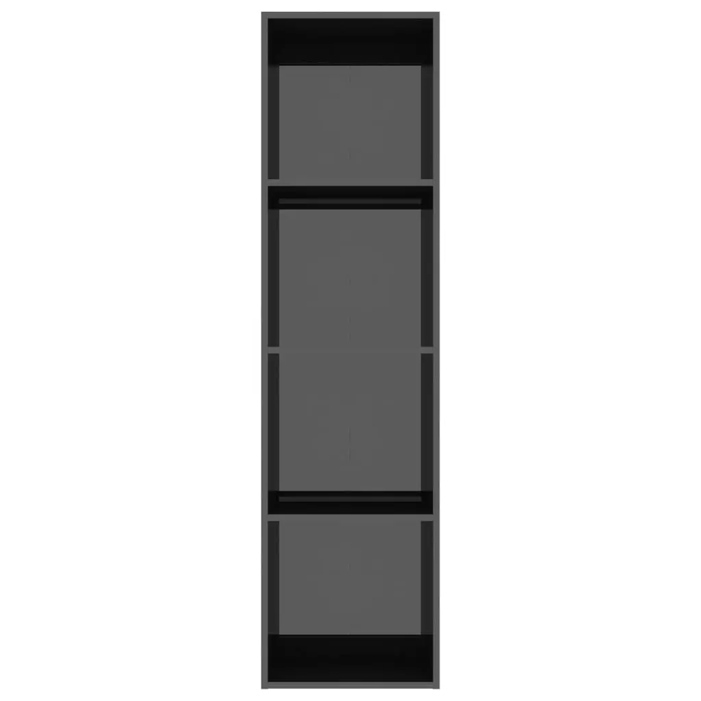 vidaXL Book Cabinet High Gloss Black 40x30x151,5 cm Chipboard